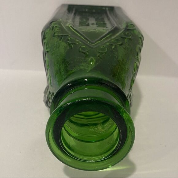 Vintage Chief Wahoo Electric Tonic Cathedral Brand Green Glass Bottle - Picture 4 of 7